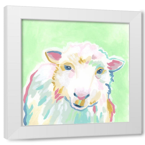 Pop Pasture I White Modern Wood Framed Art Print by Vess, June Erica
