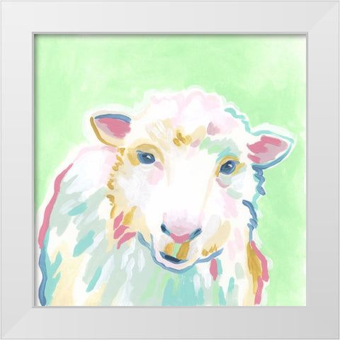 Pop Pasture I White Modern Wood Framed Art Print by Vess, June Erica