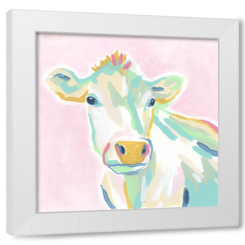 Pop Pasture II White Modern Wood Framed Art Print by Vess, June Erica