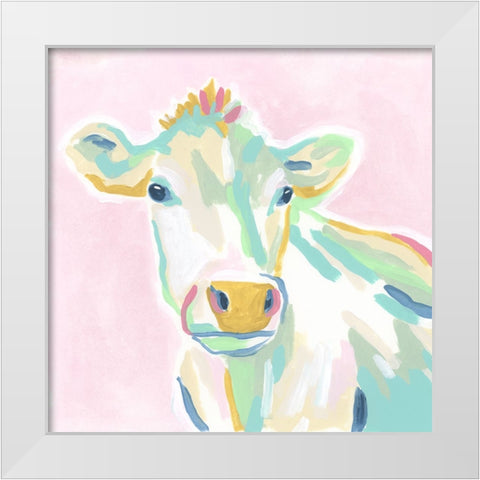 Pop Pasture II White Modern Wood Framed Art Print by Vess, June Erica