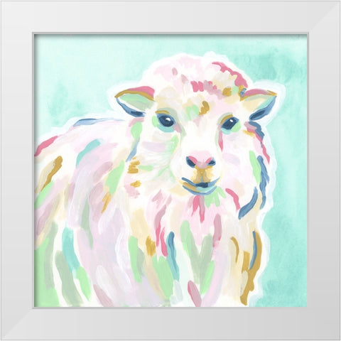 Pop Pasture IV White Modern Wood Framed Art Print by Vess, June Erica