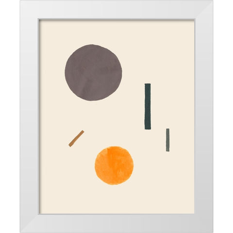 Custom Intraconnected I White Modern Wood Framed Art Print by Wang, Melissa