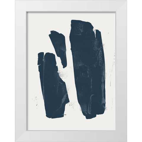 Custom Triple Block Print II White Modern Wood Framed Art Print by Green, Jacob