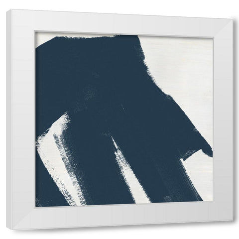 Custom Block Brushwork III White Modern Wood Framed Art Print by Vess, June Erica