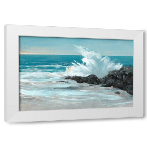 Crashing Wave I White Modern Wood Framed Art Print by OToole, Tim