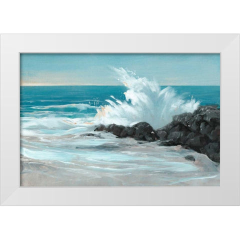 Crashing Wave I White Modern Wood Framed Art Print by OToole, Tim