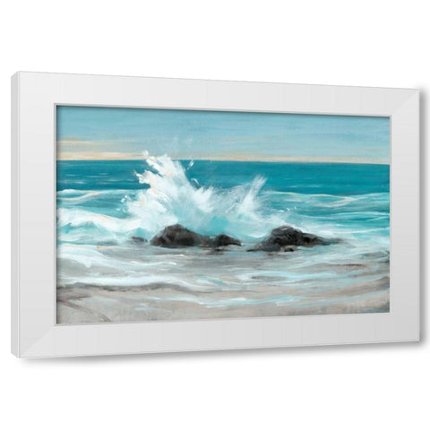 Crashing Wave II White Modern Wood Framed Art Print by OToole, Tim