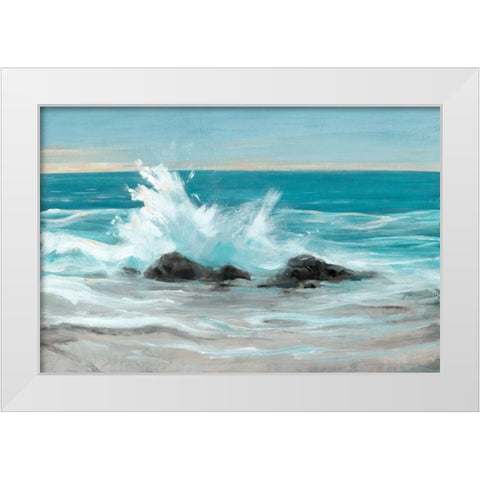 Crashing Wave II White Modern Wood Framed Art Print by OToole, Tim