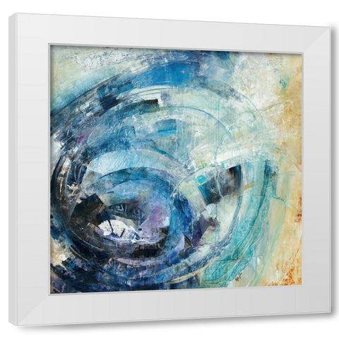 Concentric Eccentric White Modern Wood Framed Art Print by Douglass, Farrell