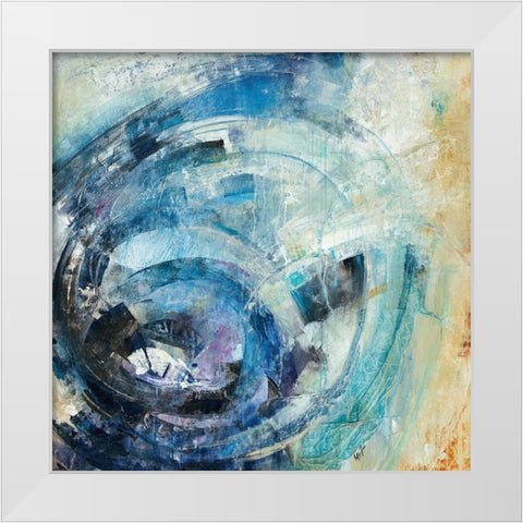 Concentric Eccentric White Modern Wood Framed Art Print by Douglass, Farrell