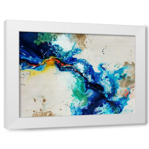 Animated Flow II White Modern Wood Framed Art Print by Drotar, Rikki
