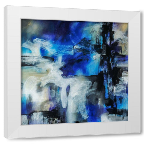 Azure Dreams White Modern Wood Framed Art Print by Drotar, Rikki