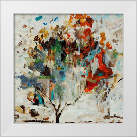 Bird Nest Tree White Modern Wood Framed Art Print by Maas, Jodi