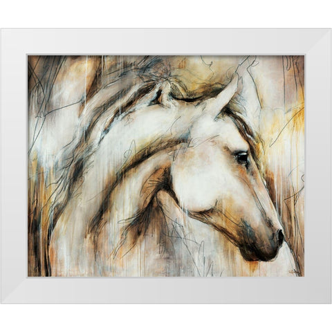 Calm Beauty White Modern Wood Framed Art Print by Drotar, Rikki