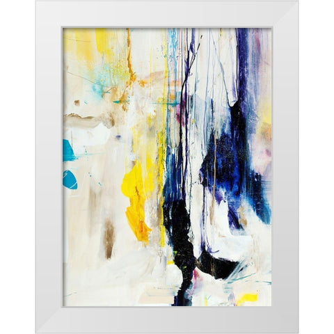 Frosted White Modern Wood Framed Art Print by Maas, Jodi