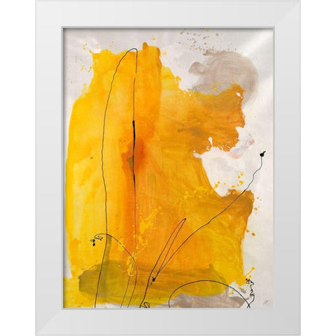 Jovial II White Modern Wood Framed Art Print by Drotar, Rikki