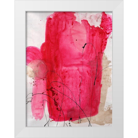 Jovial III White Modern Wood Framed Art Print by Drotar, Rikki