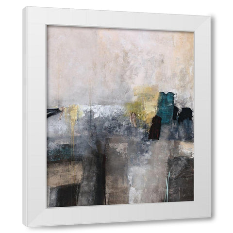 Slowly Goes the Night White Modern Wood Framed Art Print by Rabo, Clayton