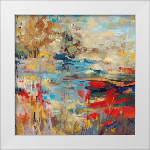 Oak Creek White Modern Wood Framed Art Print by Maas, Jodi