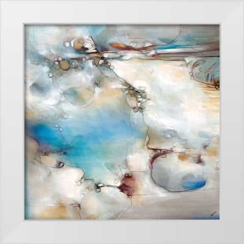 Standing Still In Motion White Modern Wood Framed Art Print by Drotar, Rikki