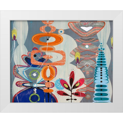 Wonka World White Modern Wood Framed Art Print by Edmunds, Sydney