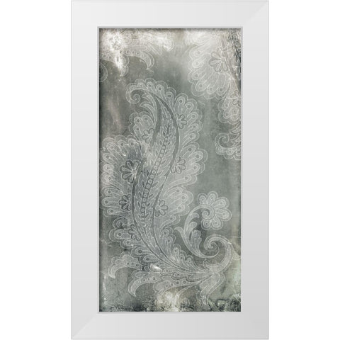 Silver Lace I White Modern Wood Framed Art Print by Vision Studio