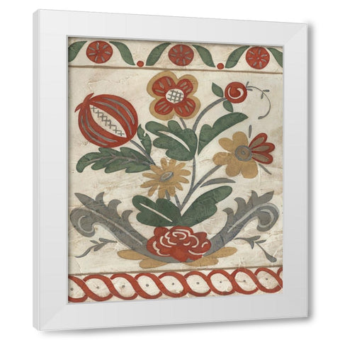 Tudor Rose I White Modern Wood Framed Art Print by Zarris, Chariklia