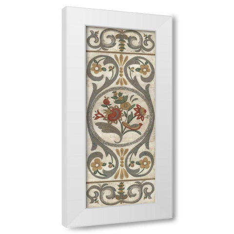 Tudor Rose Panel I White Modern Wood Framed Art Print by Zarris, Chariklia