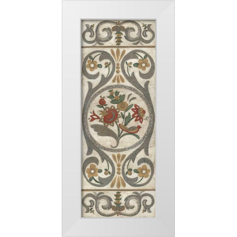 Tudor Rose Panel I White Modern Wood Framed Art Print by Zarris, Chariklia