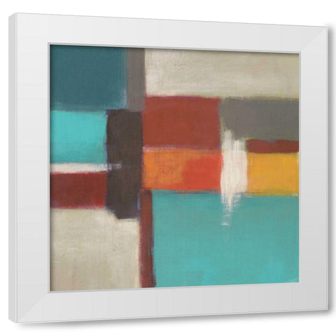 Uptown Lights I White Modern Wood Framed Art Print by Vess, June Erica