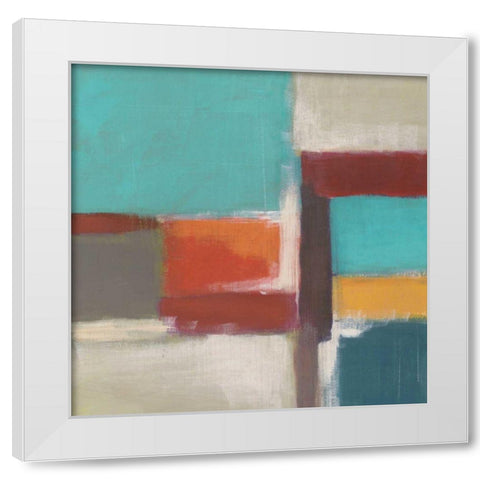 Uptown Lights II White Modern Wood Framed Art Print by Vess, June Erica