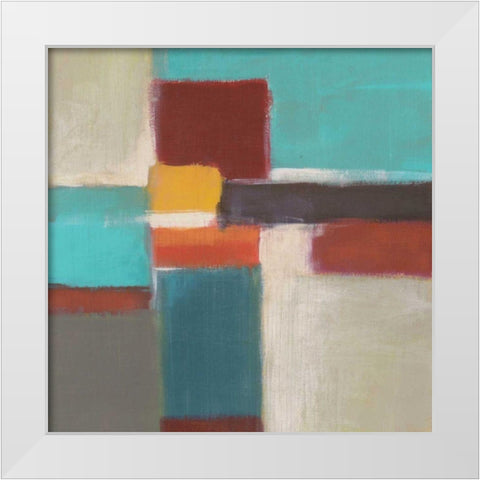 Uptown Lights III White Modern Wood Framed Art Print by Vess, June Erica