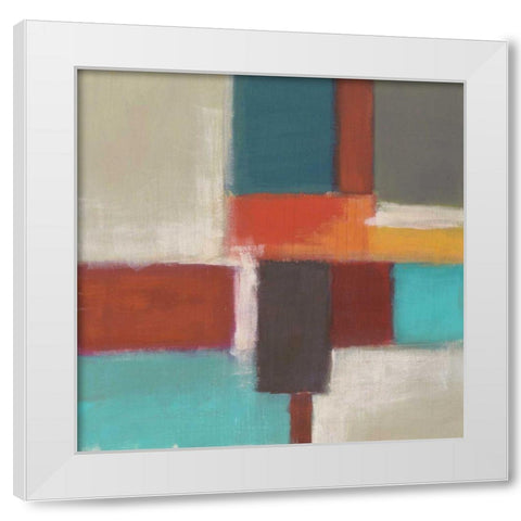 Uptown Lights IV White Modern Wood Framed Art Print by Vess, June Erica
