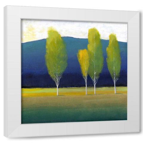 Glowing Trees I White Modern Wood Framed Art Print by OToole, Tim