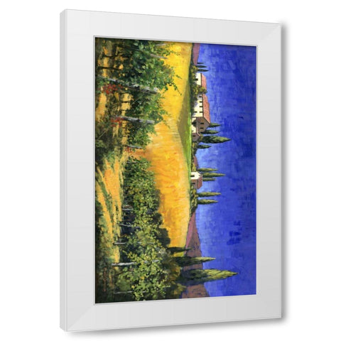 Tuscan Evening White Modern Wood Framed Art Print by Swanson, Michael