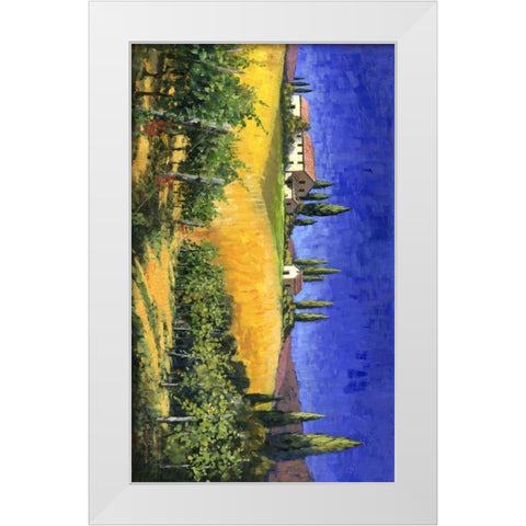 Tuscan Evening White Modern Wood Framed Art Print by Swanson, Michael