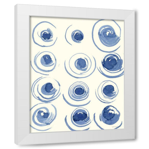 Macrame Blue II White Modern Wood Framed Art Print by Lam, Vanna