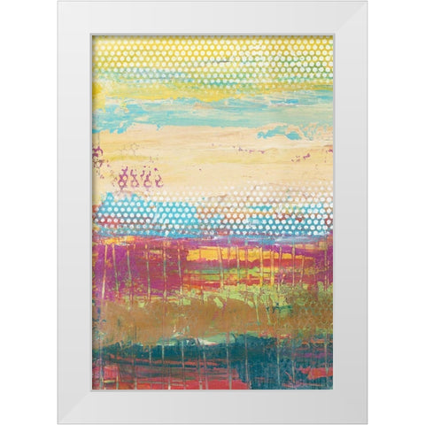 Pixel Plane I White Modern Wood Framed Art Print by Goldberger, Jennifer