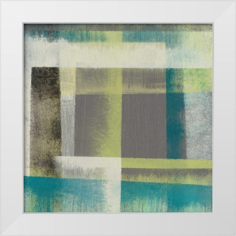 Overspray II White Modern Wood Framed Art Print by Goldberger, Jennifer