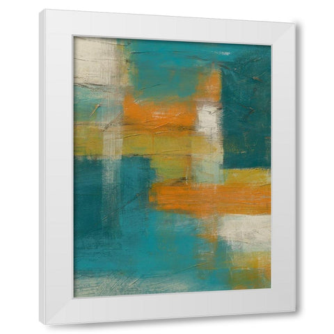 Blues Before Dawn I White Modern Wood Framed Art Print by Vess, June Erica