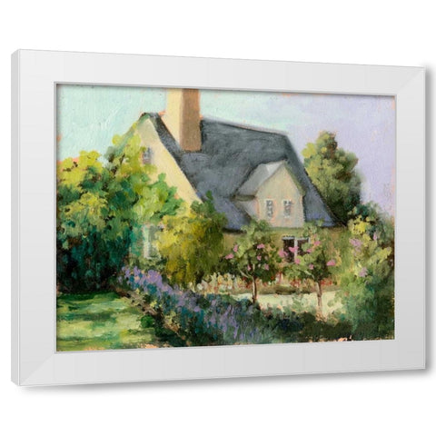 Cotswold Cottage I White Modern Wood Framed Art Print by Weber, Mary Jean