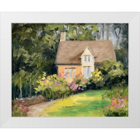 Cotswold Cottage III White Modern Wood Framed Art Print by Weber, Mary Jean
