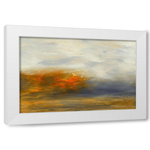 Fiery I White Modern Wood Framed Art Print by Gordon, Sharon