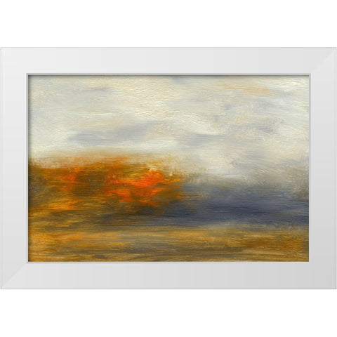 Fiery I White Modern Wood Framed Art Print by Gordon, Sharon