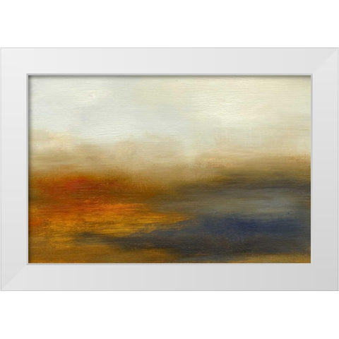 Fiery II White Modern Wood Framed Art Print by Gordan, Sharon