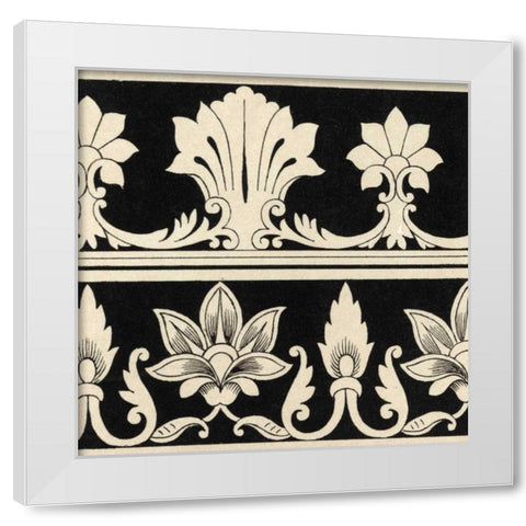 Ornamental Tile Motif II White Modern Wood Framed Art Print by Vision Studio