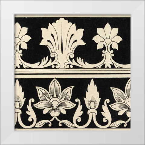 Ornamental Tile Motif II White Modern Wood Framed Art Print by Vision Studio