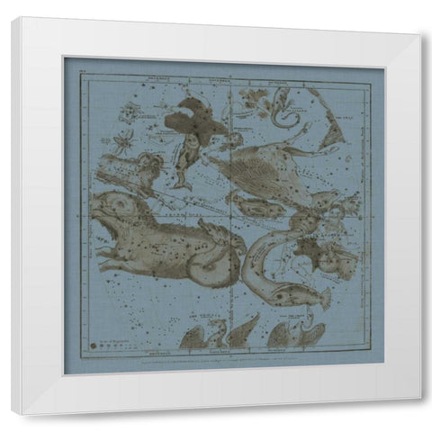 Zodiac I White Modern Wood Framed Art Print by Evans, W.G.