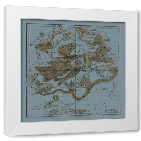 Zodiac III White Modern Wood Framed Art Print by Evans, W.G.