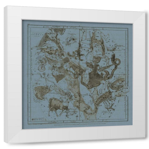 Zodiac IV White Modern Wood Framed Art Print by Evans, W.G.